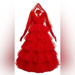 Lydia Deetz Red Bride Costume - Beetlejuice